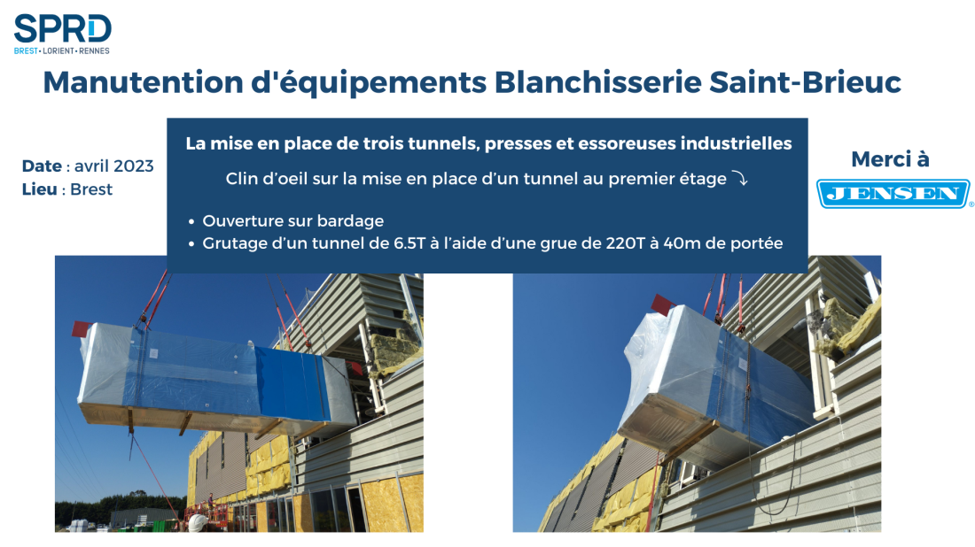 Manutention d'équipements Blanchisserie Saint-Brieuc