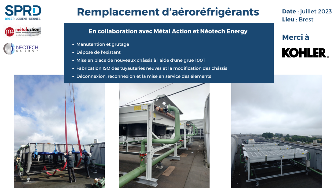 ? Manutention, tuyauterie et alimentation électrique d’aéroréfrigérants, un chantier réussi ! 