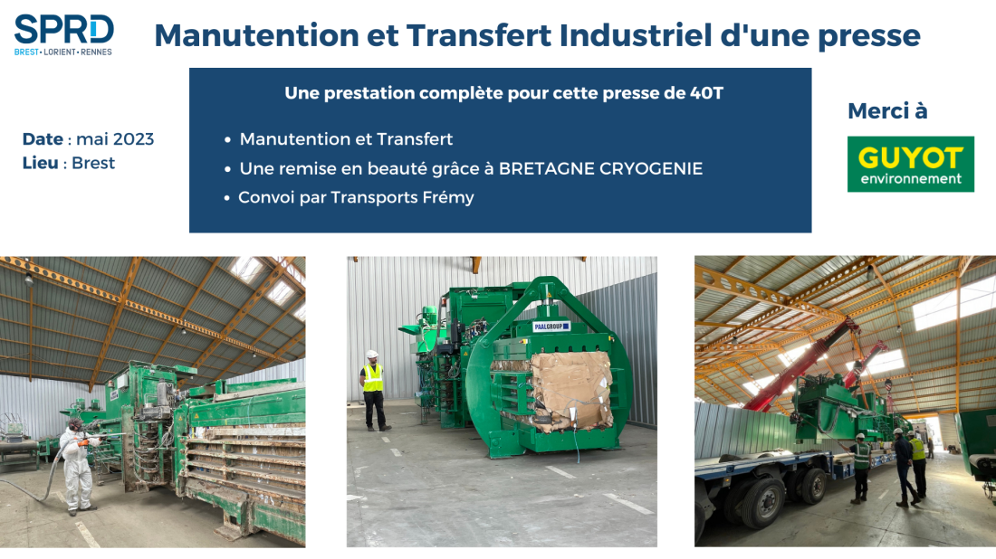 Manutention & Transfert Industriel - Grande Presse de 40T - 