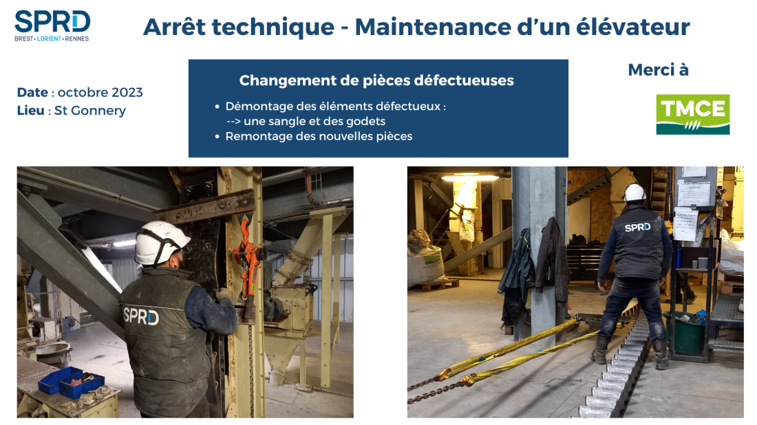 Maintenance - changement de pièces défectueuses d’un élévateur 