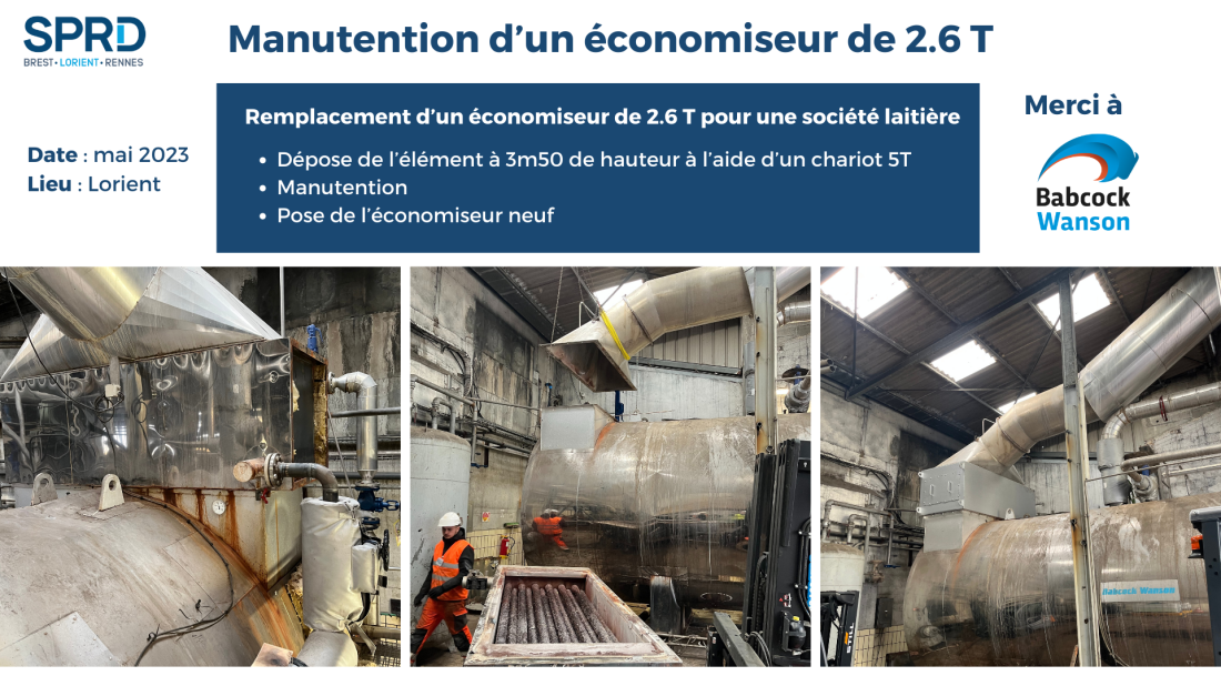 Manutention d’un économiseur de 2.6 T