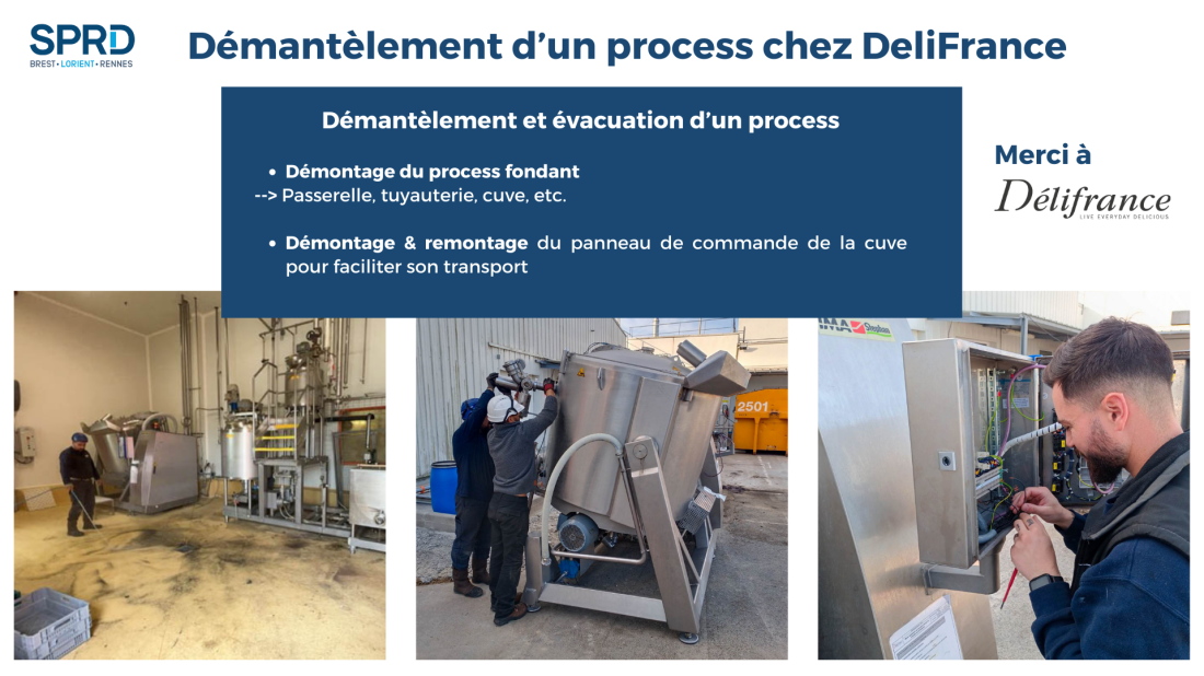 Démantèlement d’un process chez DeliFrance 