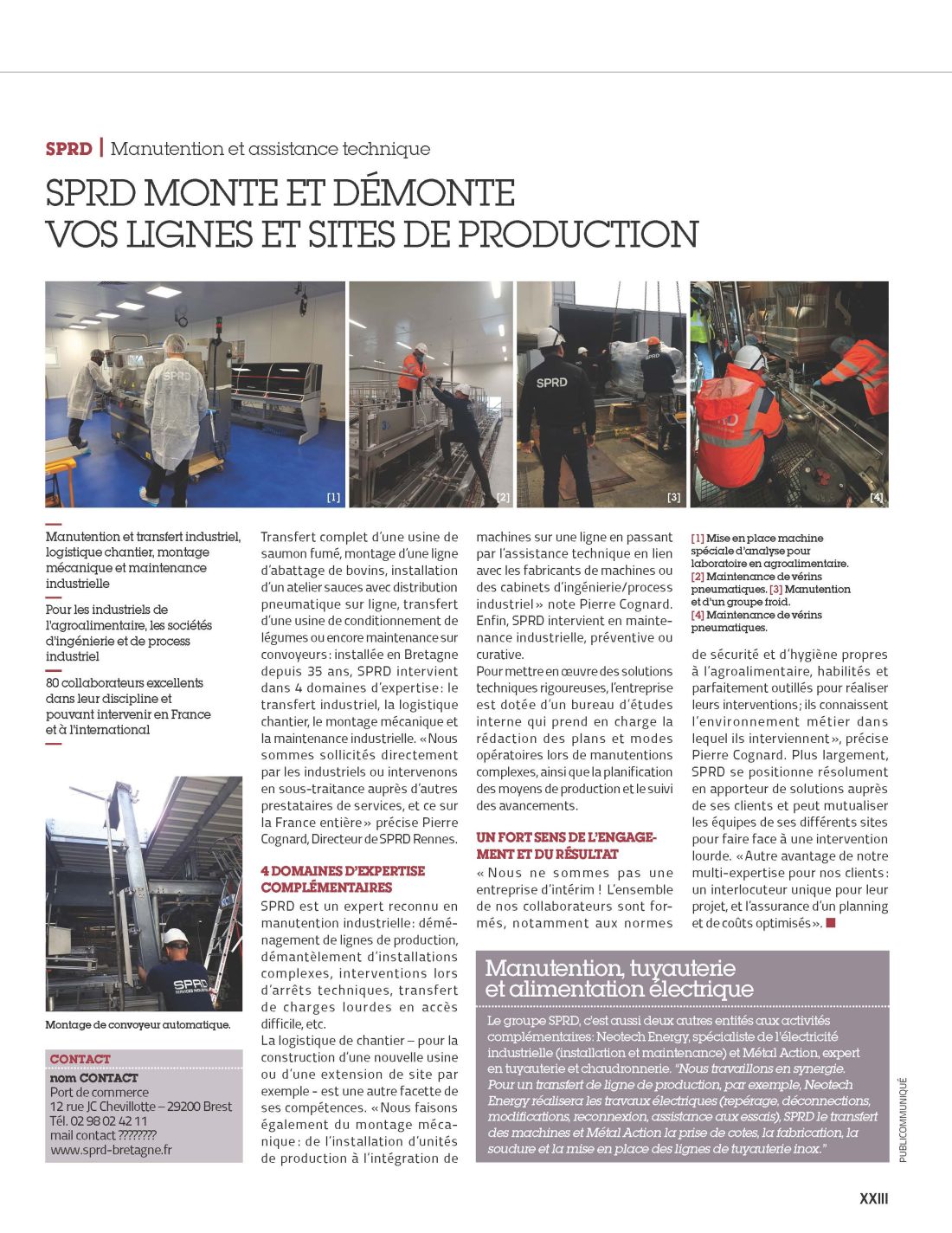 SPRD dans Usine nouvelle - Cahier Agroalimentaire